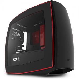 NZXT Manta Mini-ITX Case (Window, Matte Black + Red) CA-MANTW-M2