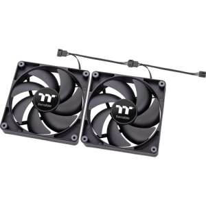 Thermaltake CT140 PC Cooling Fan (Black, 2-Pack) CL-F148-PL14BL-A