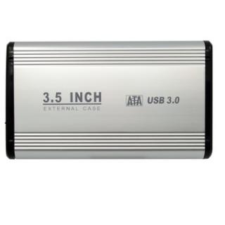 2.5 Inch Shockproof USB 2.0 Aluminum External Storage SATA Hard Drive HDD Enclosure Box Case (Silver)