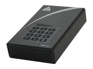 APRICORN Aegis Padlock DT 1TB USB 3.0 3.5" External Hard Drive 128-bit AES Encryption ADT-3PL128-1000