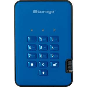 Istorage 8TB diskAshur2 USB 3.1 Encrypted (Ocean Blue) IS-DA2-256-SSD-8000-BE