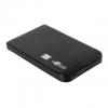 2.5 Inch Shockproof USB 2.0 External Storage SATA Hard Drive Disk HDD Case Enclosure Box (Black)
