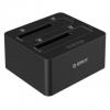 Orico 6629US3-C Dual Bay USB3.0 Hard Drive Docking Station for 2.5/3.5 Inch HDD/SSD with Duplicator Function (Black)