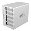 Orico 9558U3 Aluminum 5 Bay 3.5 Inch USB3.0 SATA Hard Drive Enclosure (White)