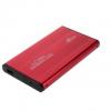 Vococal 2.5 Inch Shockproof USB 2.0 Aluminum External Storage SATA Hard Drive HDD Enclosure Box Case Red