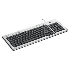 Trust Slimline Keyboard Aluminium KB-1800S IT Silver USB PS/2