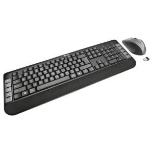Trust Tecla Wireless Multimedia Keyboard & Mouse Black-Silver USB