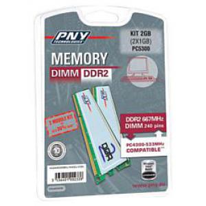 PNY Dimm DDR2 667MHz kit 2GB (2x1GB)
