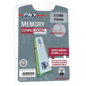 PNY Dimm DDR2 800MHz 512MB
