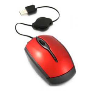 Porto PM-24 Mini Wireless Wired Mouse Red-Black USB