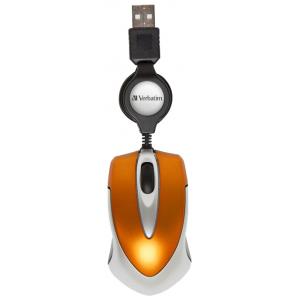 Verbatim Optical Travel Mouse Go Mini Orange USB