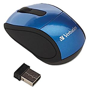 Verbatim Wireless Mini Travel Mouse Blue USB