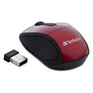 Verbatim Wireless Mini Travel Mouse USB Red