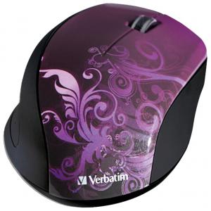 Verbatim Wireless Optical Mouse Design Purple USB