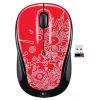 Logitech Wireless Mouse M325 red topogrpahy Red-Black USB