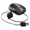 Porto Optical mouse with retractable cord PM-12SV Black-Silver USB