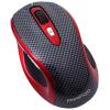 Prestigio M size Mouse PJ-MSL2W Carbon-Red USB