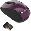 Verbatim Wireless Mini Travel Optical Mouse - Purple 97473