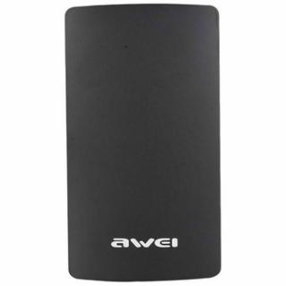Awei P82K Aluminum Case Slim-Type 8000mAh Power Bank with LED Indicator for Smartphones/Android Devices (Black)