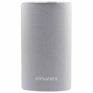 Awei P82K Aluminum Case Slim-Type 8000mAh Power Bank with LED Indicator for Smartphones/Android Devices (Silver)