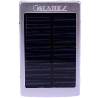 Greatnes G-85 35000mah Solar Power Bank with LED Light (Silver)