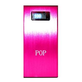 Mr.J-POP 20000 mAh Digital Aluminum Power Bank (Pink)