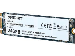 Patriot Ignite M2 M.2 480GB SATA III MLC Internal Solid State Drive (SSD) PI480GSM280SSDR