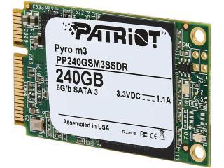 Patriot Pyro M3 mSATA 240GB SATA III Internal Solid State Drive (SSD) PP240GSM3SSDR
