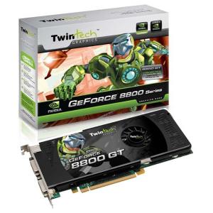 TwinTech GeForce 8800 GT 600Mhz PCI-E 512Mb 1800Mhz 256 bit 2xDVI TV HDCP YPrPb