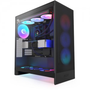 NZXT H7 Flow RGB Mid-Tower Case (Black, 2024) CM-H72FB-R1