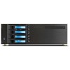 iStarUSA D-340HB-T 3 RU Compact 4 x 3.5" Bay Hotswap microATX Rackmount Chassis (Blue HDD Handles) D-340HB-T-BLUE