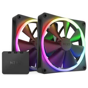 NZXT F140 RGB 140mm Fan (Black, 2-Pack) RF-R14DF-B1