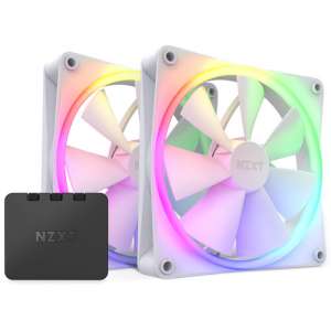 NZXT F140 RGB 140mm Fan (White, 2-Pack) RF-R14DF-W1