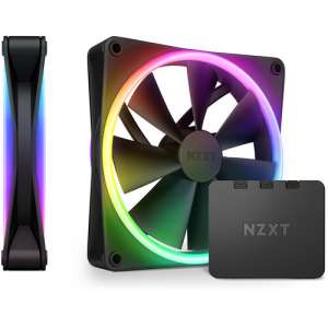 NZXT F140 RGB DUO Fan (Black, 2-Pack) RF-D14DF-B1