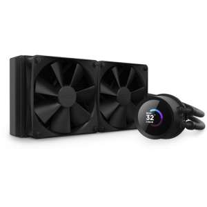 NZXT Kraken 240 AIO Liquid Cooler with LCD Display RL-KN240-B1