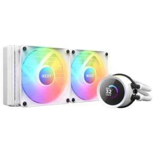 NZXT Kraken 240 RGB AIO Liquid Cooler with LCD Display (White) RL-KR240-W1