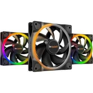 be quiet! Light Wings PWM 120mm ARGB Cooling Fan (3-Pack,Black) BL076