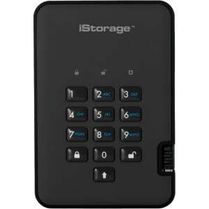 Istorage 3TB diskAshur2 USB 3.1 Encrypted (Phantom Black) IS-DA2-256-3000-B