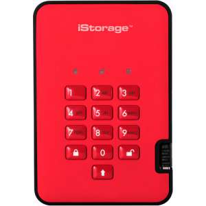 Istorage 4TB diskAshur2 USB 3.1 Encrypted (Fiery Red) IS-DA2-256-4000-R