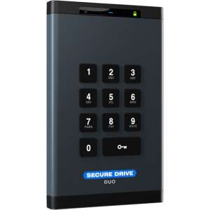 SecureData 16TB SecureDrive DUO USB 3.1 Gen 1 Hardware-Encrypted  SD-BK-12-GM16000GB-SSD