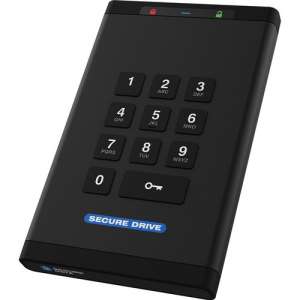 SecureData SecureDrive KP 1TB Encrypted HDD with Keypad Authentication SD-KP-12-BL1000GB