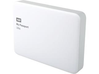 WD 3TB White My Passport Ultra Portable External Hard Drive - USB 3.0 - WDBBKD0030BWT-NESN