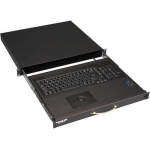 BlackBox Black Box Rackmount Keyboard with Trackball, 19"W x 18.3"D (RM418-R4)