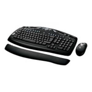 Logitech Cordless Desktop LX 300 Black USB PS/2