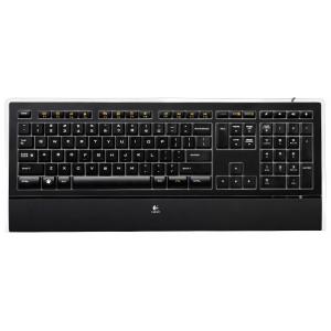 Logitech Illuminated Keyboard Black USB