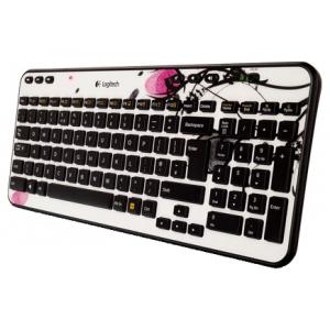 Logitech Wireless Keyboard K360 Fingerprint Flowers USB