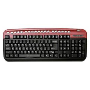 Oklick 320 M Multimedia Keyboard Red USB PS/2