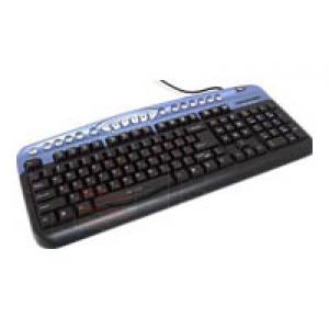 Oklick 330 M Multimedia Keyboard Black-Blue PS/2