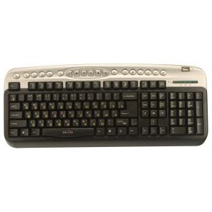 Oklick 330 M Multimedia Keyboard Black-Silver PS/2