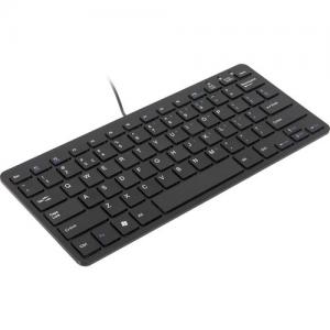 R-Go Tools Compact Keyboard, QWERTY (US), Black, Wired (RGOECQYBL)